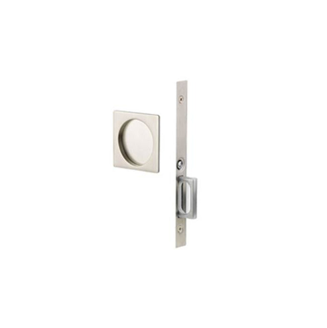 Emtek - Passage, Square Pocket Door Mortise Lock, US4 - Satin Brass