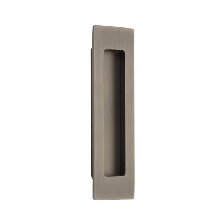 Emtek - Brass Modern Rectangular Flush Pull 6'', US15A - Pewter