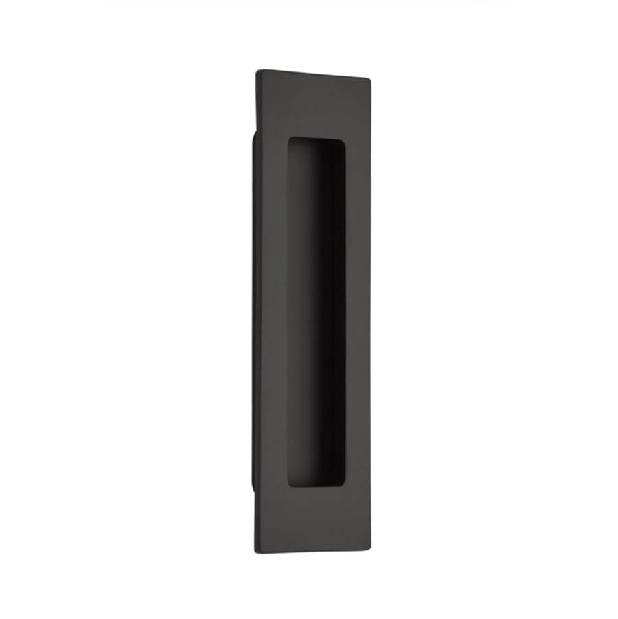 Emtek - Brass Modern Rectangular Flush Pull 6'', US19 - Flat Black