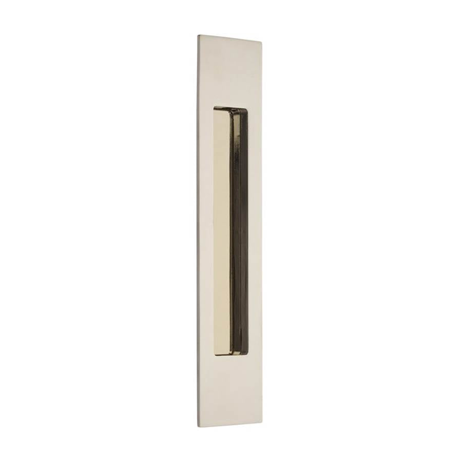 Emtek - Brass Modern Rectangular Flush Pull 10'', US14 - Polished Nickel