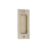 Emtek - Sandcast Bronze Rectangular Flush Pulls-4'', FB - Flat Black Bronze Patina