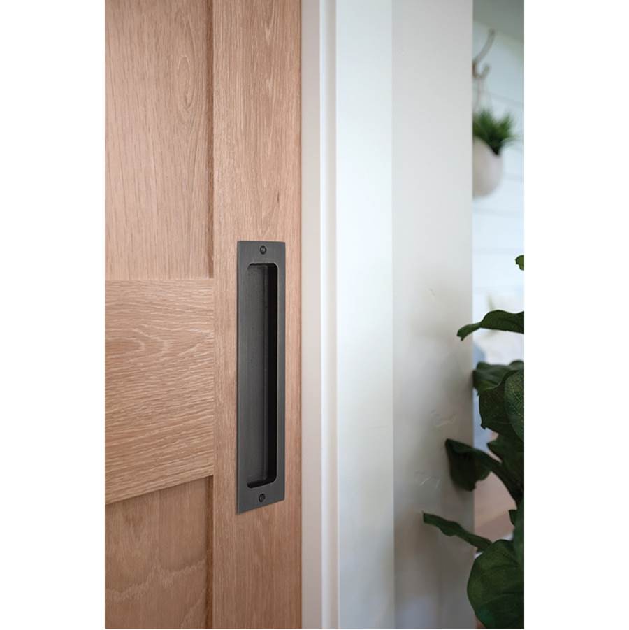 Sandcast Bronze Rectangular Flush Pulls-10'', FB