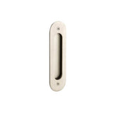 Emtek - Flush Pull, Narrow Oval 2'' x 7 1/4'' US3NL - Unlacquered Brass