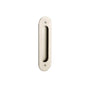 Emtek - Flush Pull, Narrow Oval 2'' x 7 1/4'' US3NL - Unlacquered Brass