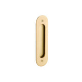 Emtek - Flush Pull, Narrow Oval 2'' x 7 1/4'' US4 - Satin Brass