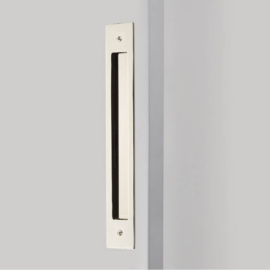 Emtek - Modern Rectangular Flush Pull for Door Pull, 8'' C-C, US14 - Polished Nickel