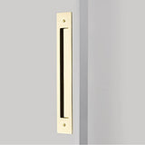 Emtek - Modern Rectangular Flush Pull for Door Pull, 12'' C-C, US3 - Polished Brass