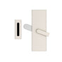Emtek - Modern Rectangular Barn Door Privacy Lock with Strike US4 - Satin Brass