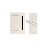 Emtek - Modern Rectangular Barn Door Privacy Lock and Flush Pull with Integrated Strike US3NL - Unlacquered Brass
