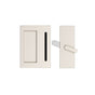 Emtek - Modern Rectangular Barn Door Privacy Lock and Flush Pull with Integrated Strike US3NL - Unlacquered Brass