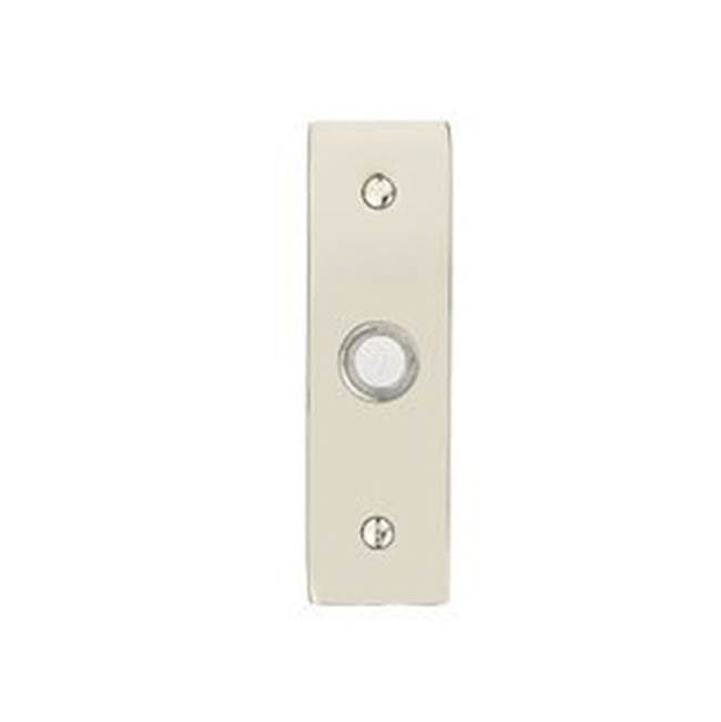 Emtek - Stretto Brass Doorbell 1-1/2'' x 5'', US4 - Satin Brass