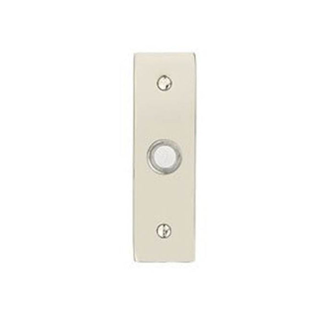 Emtek - Stretto Brass Doorbell 1-1/2'' x 5'', US4 - Satin Brass