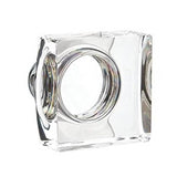 Entryset, F13, Melrose Mortise, 2-1/2 Backset, Modern Square Crystal Knob, RH, US10B