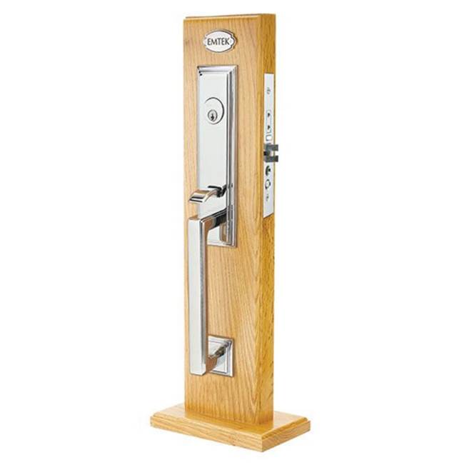 Emtek - Entryset, F13, Manhattan Mortise, 2-1/2'' Backset, Waverly Knob, LH, US3NL - Unlacquered Brass