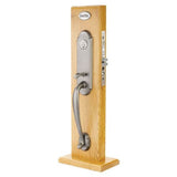 Emtek - Entryset, F20, Charleston Mortise, 2-1/2'' Backset, Rustic Lever, RH, US3NL - Unlacquered Brass