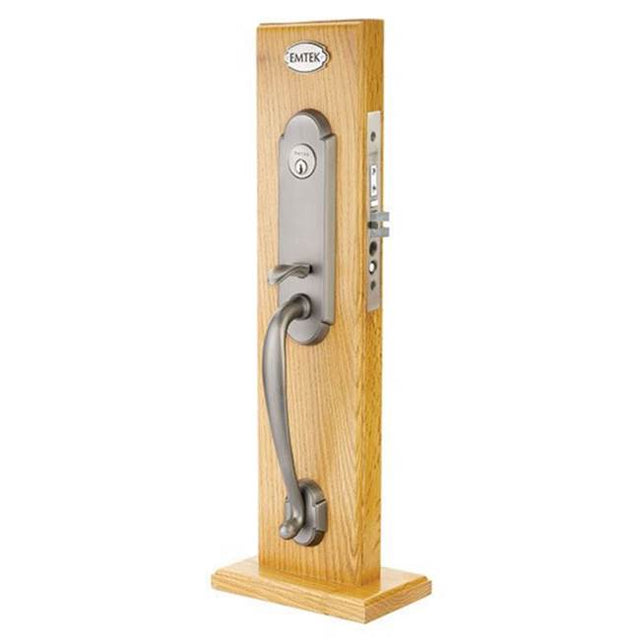 Emtek - Entryset, F20, Charleston Mortise, 2-1/2'' Backset, Rustic Lever, RH, US3NL - Unlacquered Brass