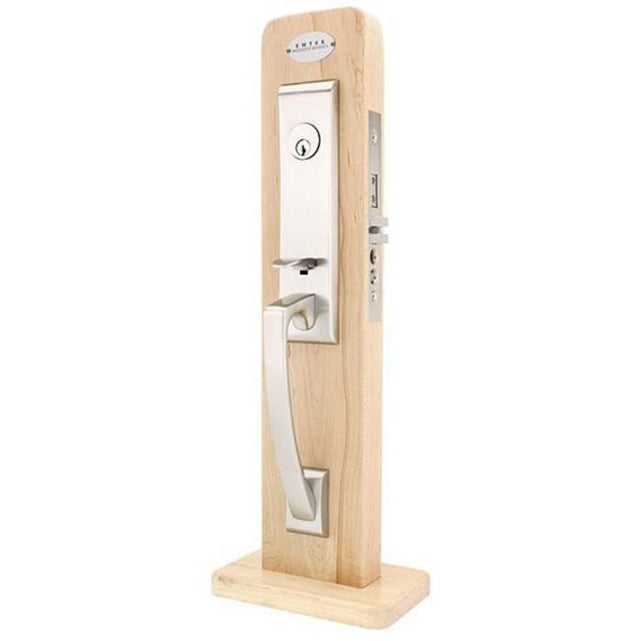 Emtek - Entryset, F20, Artemis Mortise, 2-1/2'' Backset, Rustic Lever, RH, US3NL - Unlacquered Brass