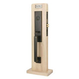 Emtek - Entryset, F20, Mormont Mortise, 2-3/4'' Backset, Modern Disc Crystal Knob, RH, US3NL - Unlacquered Brass