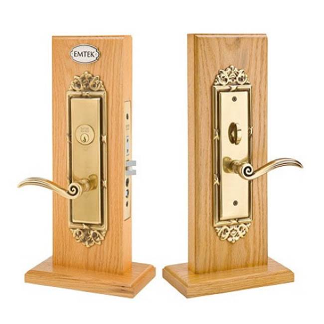 Emtek - LL Entryset, F13, Regency Mortise, 2-3/4'' Backset, Diamond Crystal Knob, LH, US3NL - Unlacquered Brass