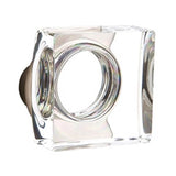 Dummy, Remington Tub Ent, Modern Square Crystal Knob, FB