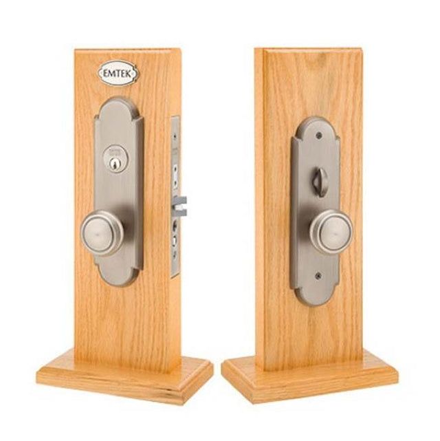 Emtek - LL Entryset, F13, Charleston Mortise, 2-3/4'' Backset, Laurent Round Knob, LH, US3NL - Unlacquered Brass