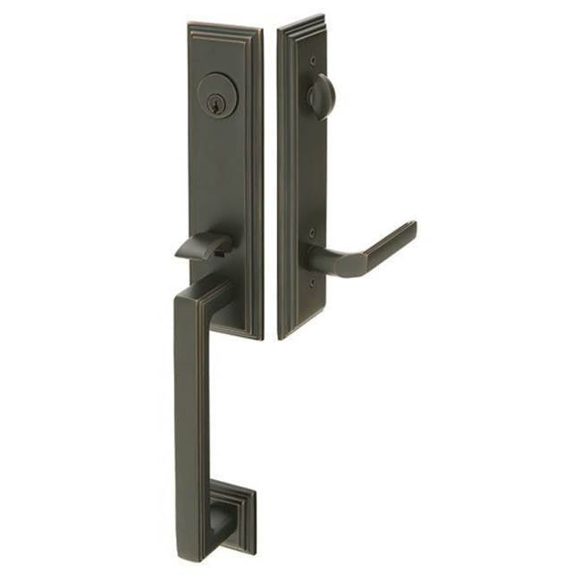 Emtek - Dummy, Wilshire Tub Ent, Freestone Square Knob, US4 - Satin Brass