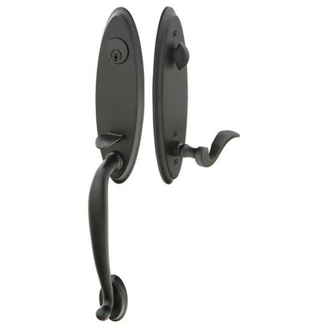 Emtek - Dbl Cyl, Marietta Tub Ent, Triton Lever, LH, US4 - Satin Brass