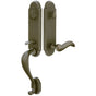 Emtek - Sgl Cyl, Remington Tub Ent, Mariposa Lever, RH, TWB - Tumbled White Bronze