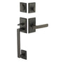 Emtek - Dbl Cyl, Rustic Modern Rectangular Sectional Tub Ent, Bristol Knob, TWB - Tumbled White Bronze