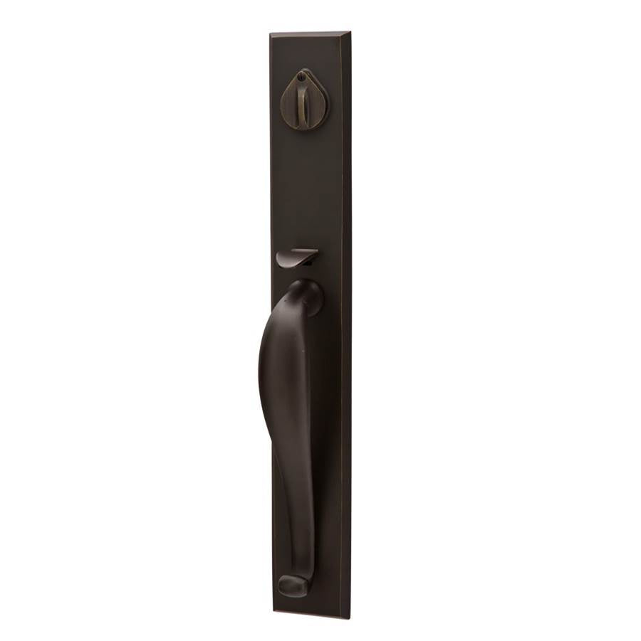 Dbl Cyl, Rectangular Full Length Tub Ent, Aurora Lever, RH, FB