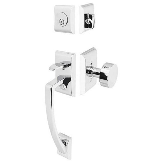 Emtek - Dummy, Ares Tub Ent, Luzern Lever, RH, US14 - Polished Nickel