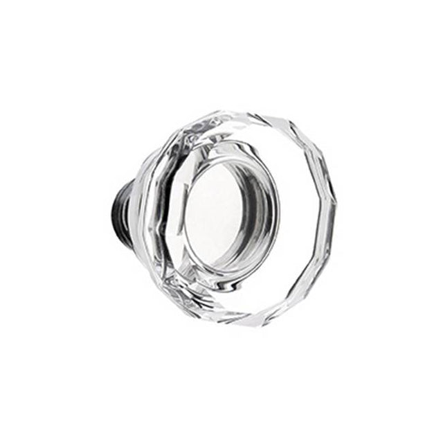 Emtek - Concealed, Passage, Neos Rosette, Lowell Crystal Knob, US14 - Polished Nickel