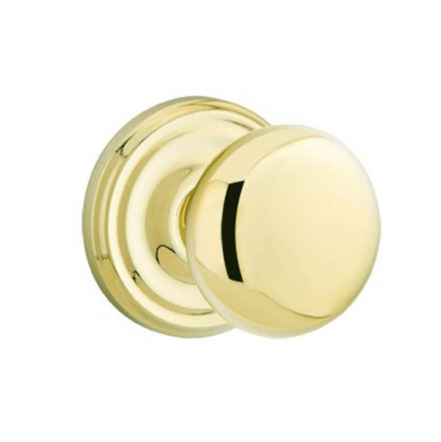 Emtek - Passage, Modern Rectangular Rosette, Providence Knob, US4 - Satin Brass