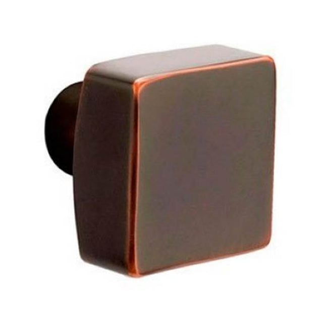 Emtek - Passage, Oval Rosette, Square Knob, US14 - Polished Nickel