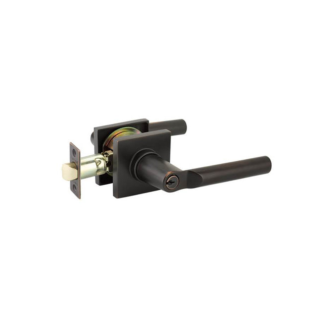 Emtek - KIL Hanover Lever, Modern Rectangular Rosette, RH, US14 - Polished Nickel