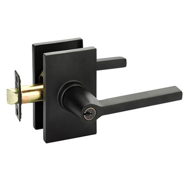 Emtek - KIL Helios Lever, Modern Rectangular Rosette, RH, US14 - Polished Nickel