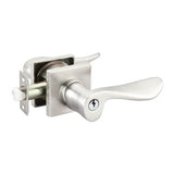 Emtek - KIL Luzern Lever, Modern Rectangular Rosette, RH, US14 - Polished Nickel