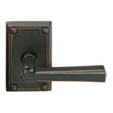 Concealed, Passage, Arts and Crafts Rectangular Rosette, Arts and Crafts Lever, US10B