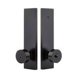 Emtek - S-PT Lock Key in Knb/Lvr Dummy, Modern Rectangular Plate, Helios Lever, US14 - Polished Nickel