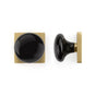 Emtek - Concealed Fastener Privacy, Urban Modern Rosette, Ebony Porcelain Knob, US26 - Polished Chrome
