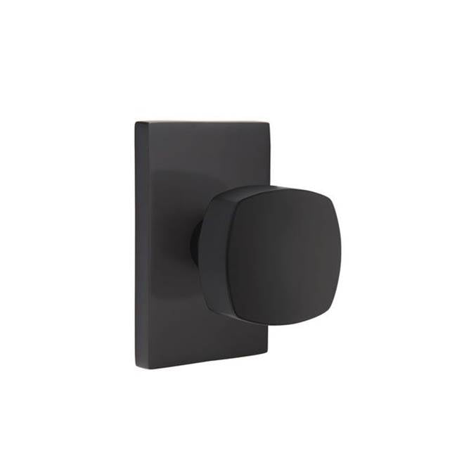 Concealed Fastener Privacy, Urban Modern Rosette, Freestone Square Knob, US10B