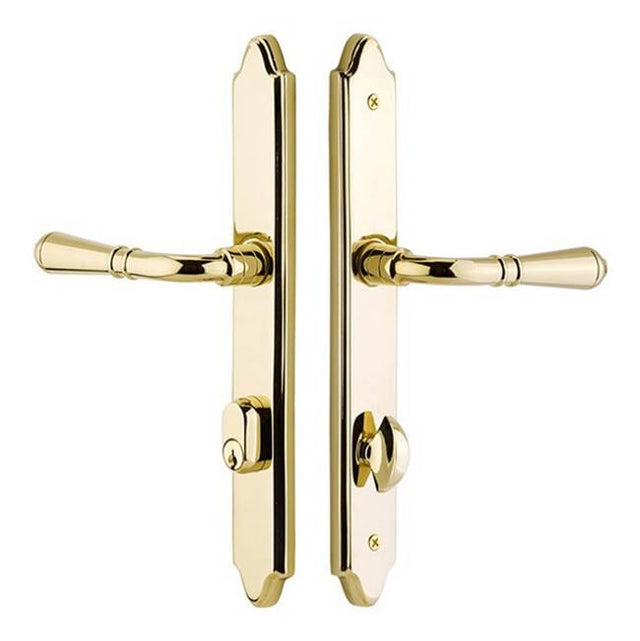 Emtek - Entry Dum, Stretto, Concord 11'' Plt, Myles Lvr, LH, US3NL - Unlacquered Brass