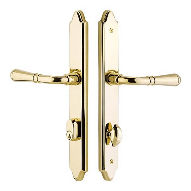 Emtek - Entry Dum, Stretto, Concord 11'' Plt, Myles Lvr, RH, US3NL - Unlacquered Brass