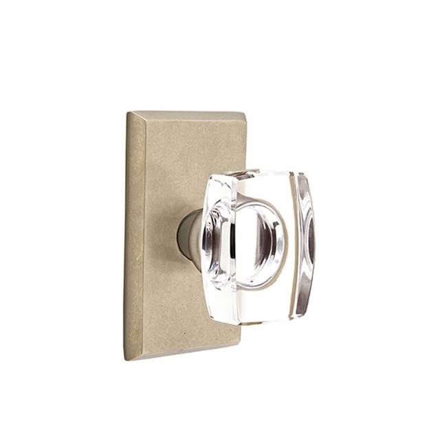Concealed, Privacy, No.3 Rosette, Windsor Crystal Knob, FB