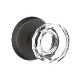 Concealed, Passage, No.2 Rosette, Lowell Crystal Knob, FB