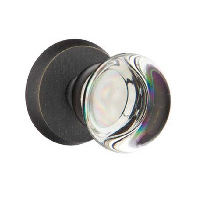 Concealed, Passage, No.2 Rosette, Providence Crystal Knob, FB