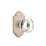 Concealed, Privacy, No.1 Rosette, Lowell Crystal Knob, FB