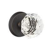 Concealed, Privacy, No.2 Rosette, Diamond Crystal Knob, FB