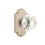 Concealed, Passage, No.1 Rosette, Diamond Crystal Knob, FB