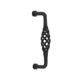 Emtek - Concealed Surface Mount, Lafayette Pull 8'', FBS - Flat Black Steel
